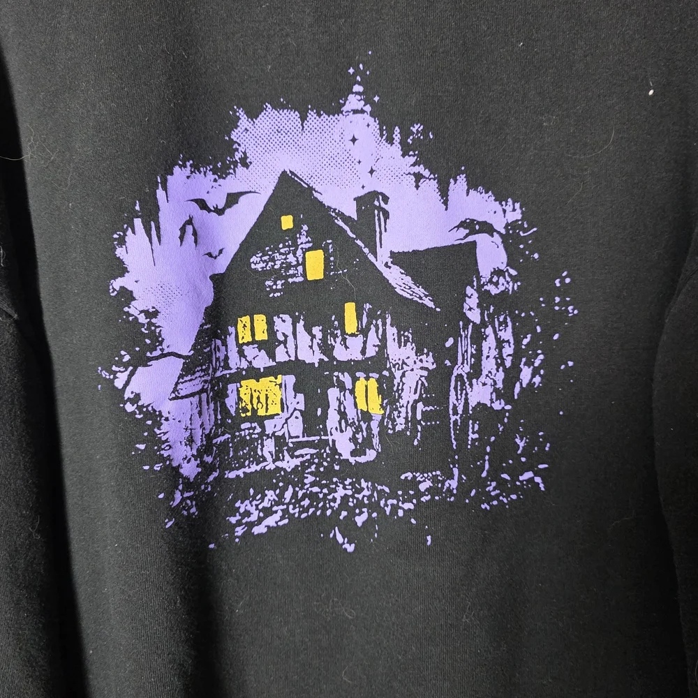Disney Her Universe Hocus Pocus Oversized Hoodie XXL Haunted House Witch Graphic - Picture 6 of 8